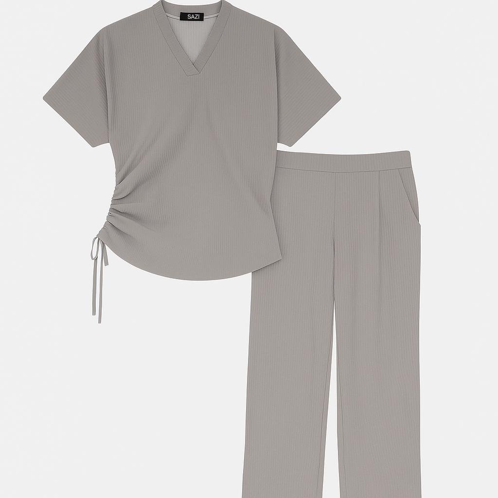 Sazi Women’s Ribbed 2-Piece Set