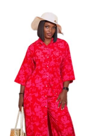 Sazi Floral Button-Down 2-Piece Set