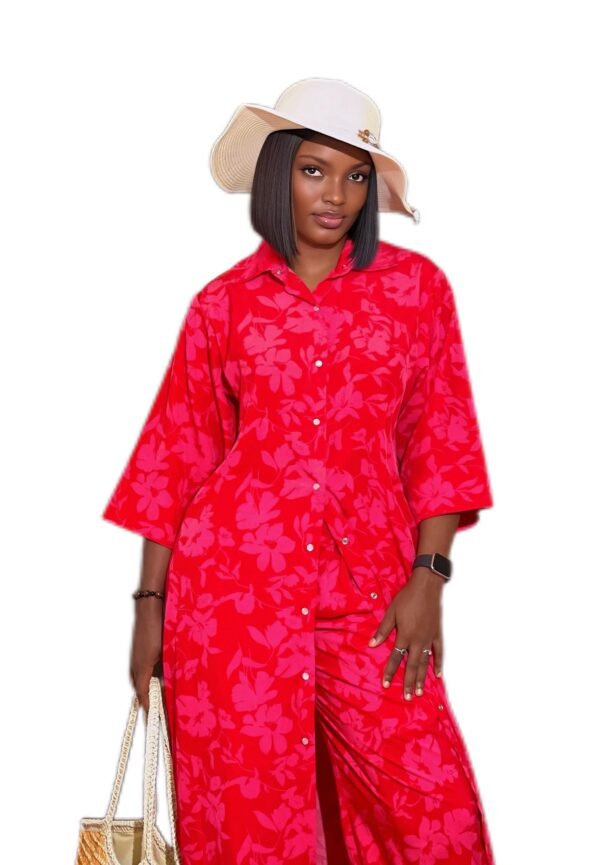 Sazi Floral Button-Down 2-Piece Set