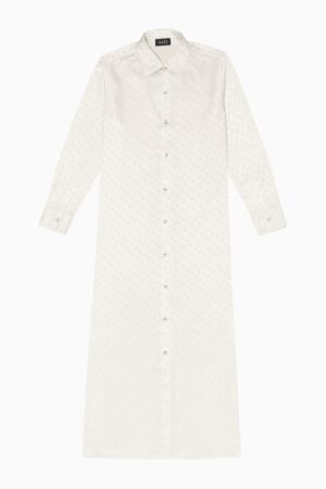 Longline Polka Dot Shirt Dress