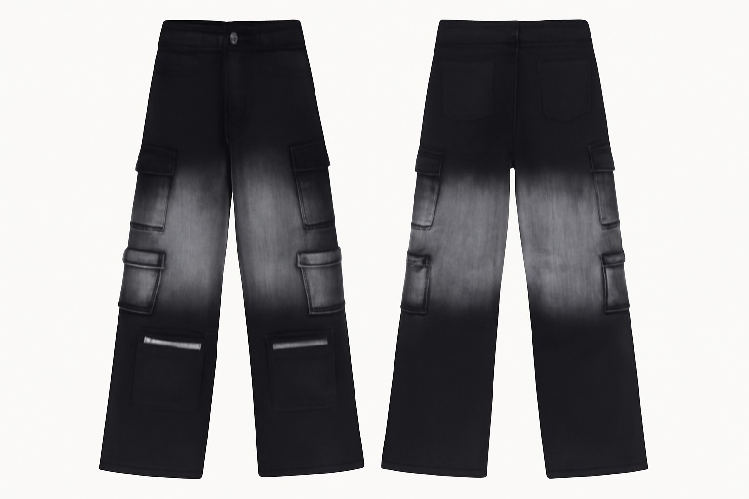 Ombre Boyfriend Cargo Jeans