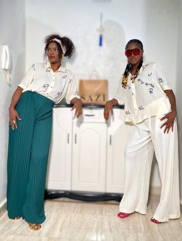 Sazi Vintage Botanical Shirt & Rigs Pant Set