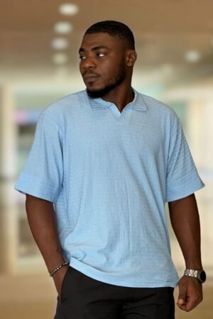 Men’s Casual Short-Sleeve Textured Shirt